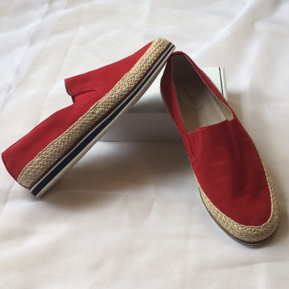 Land’s End red sneakers